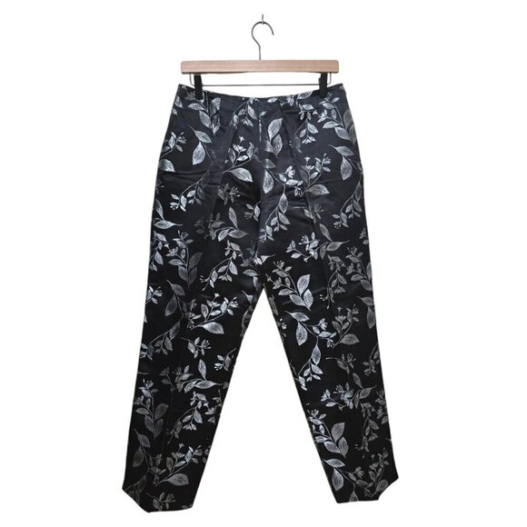 Sigrid Olson NWT Embroidered Silk Blend Parisian Party Crop Pants Sz 10 - Picture 1 of 9